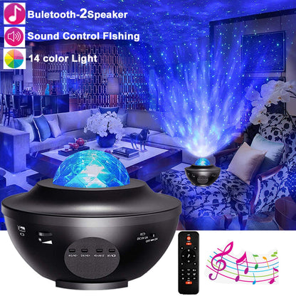 Led  Starry Sky Star Galaxy Projector Night Light Built-in Bluetooth-Speaker For Home Bedroom Decoration Child Kids Present